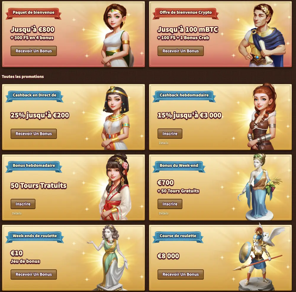 MyEmpire Casino - Welkomstbonus, cashback en gratis spins. Promoties bij MyEmpire Casino